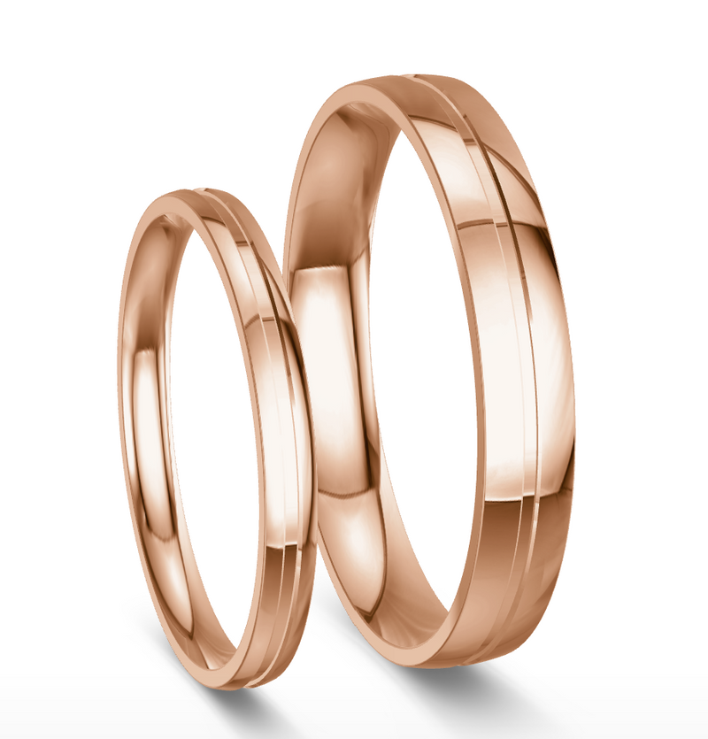 Trauringe Rosegold Stufe
