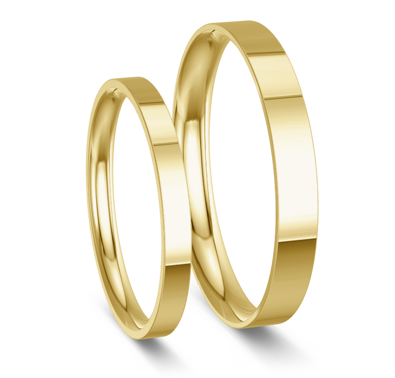 Trauringe Kantig Gelbgold