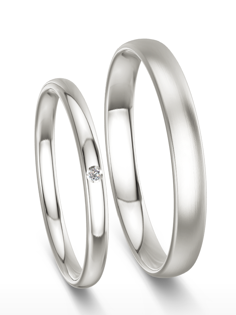 Trauringe Oval Weißgold