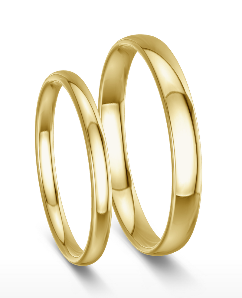 Trauringe Oval Gelbgold